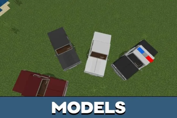 Models from Police Car Mod for Minecraft PE