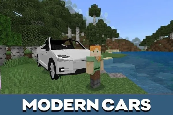 Cars from Tesla Mod for Minecraft PE