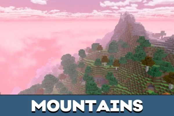 Mountains from YEN Shader for Minecraft PE