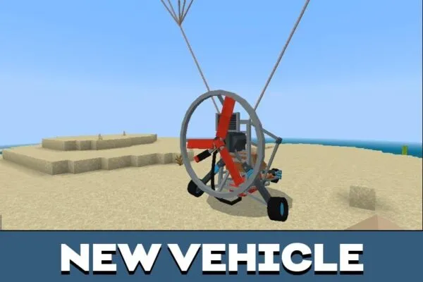 New Vehicle from Parachute Mod for Minecraft PE