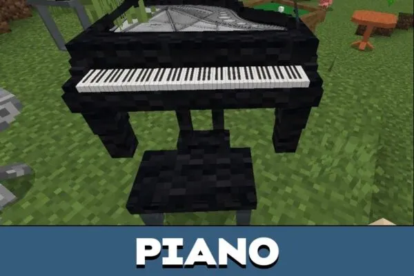 Piano from Modern Furniture Mod for Minecraft PE