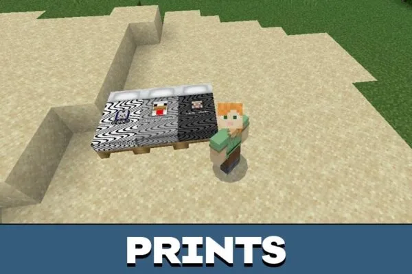 Prints from Bed Mod for Minecraft PE