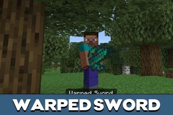 Warped Sword from Nether Mod for Minecraft PE