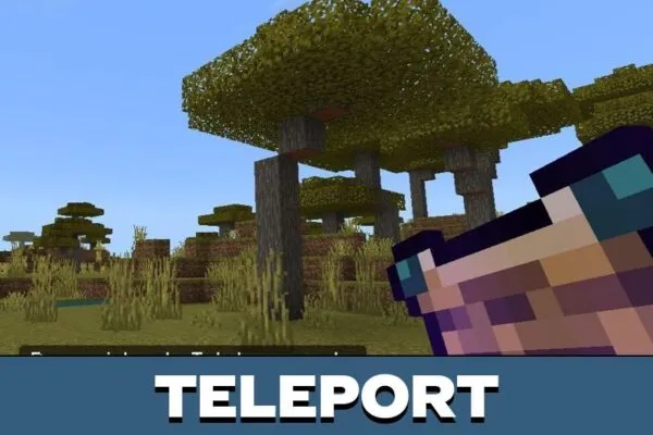 Teleport from Waystone Mod for Minecraft PE