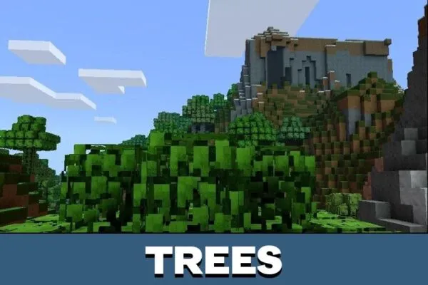 Trees from Realistic World Mod for Minecraft PE