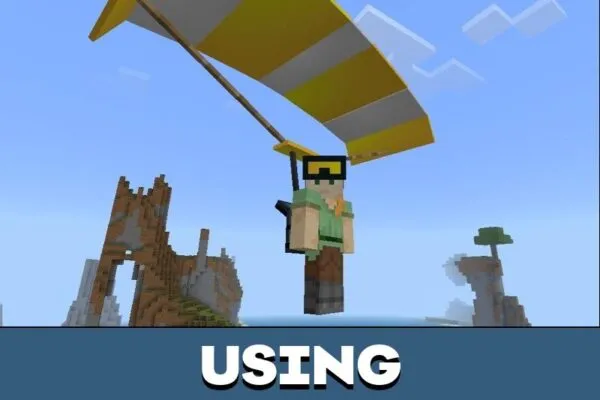 Using of Parachute Mod for Minecraft PE