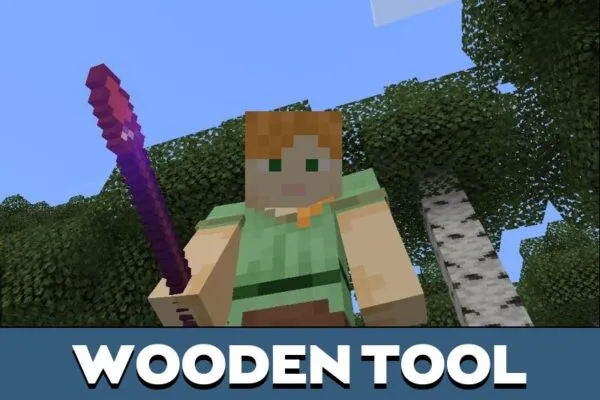 Wooden Tool from Spare Mod for Minecraft PE