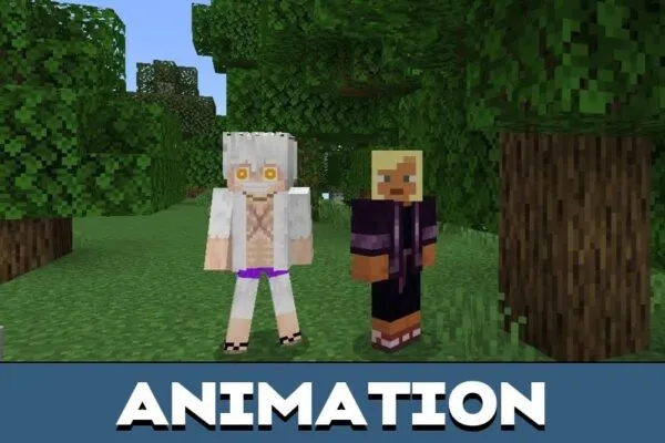 Animation from Luffy Gear Mod for Minecraft PE