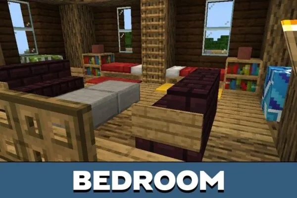 Bedroom from Starter House Map for Minecraft PE