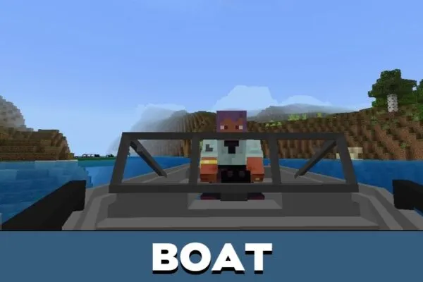 Boat from Fishing Mod for Minecraft PE