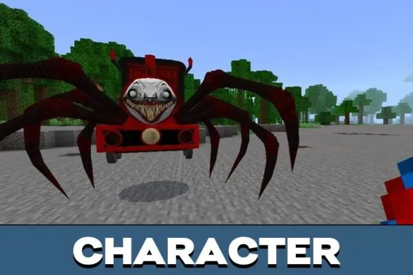 Character from Choo Choo Charles Mod for Minecraft PE