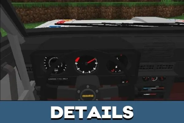 Details from Porsche Mod for Minecraft PE