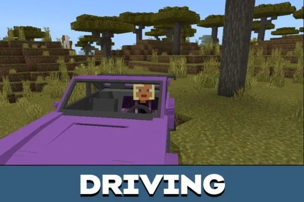 Driving from Porsche Mod for Minecraft PE