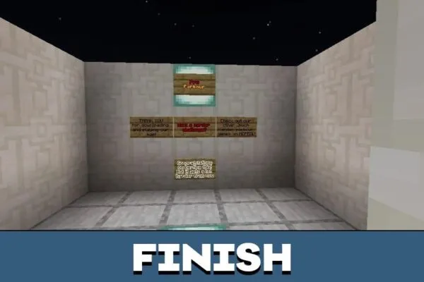 Finish from Hard Parkour Map for Minecraft PE