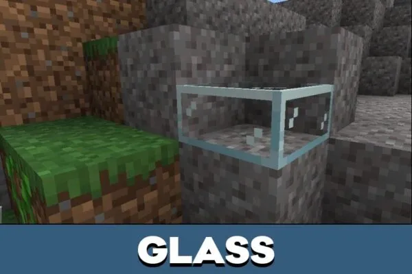 Glass from Slabs Mod for Minecraft PE