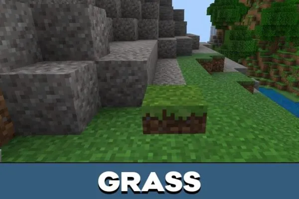 Grass from Slabs Mod for Minecraft PE