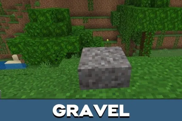 Gravel from Slabs Mod for Minecraft PE