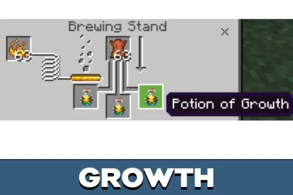 Growth from Size Potions Mod for Minecraft PE