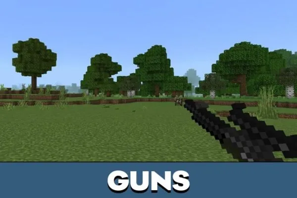 Guns from 2D Guns Mod for Minecraft PE