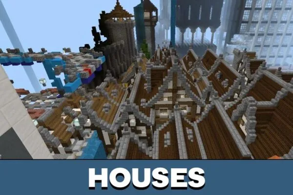 Houses from Only Up Map for Minecraft PE