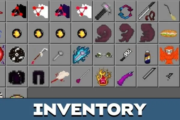 Inventory from Jujutsu Kaisen Mod for Minecraft PE