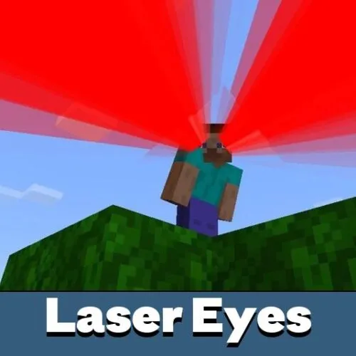 Laser Eyes Mod for Minecraft PE