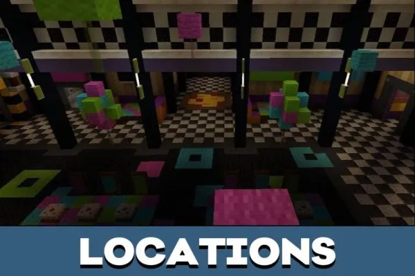 Locations from FNAF 6 Map for Minecraft PE