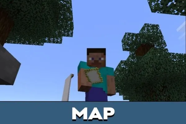 Map from Banner Markers Mod for Minecraft PE