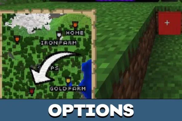 Options from Banner Markers Mod for Minecraft PE