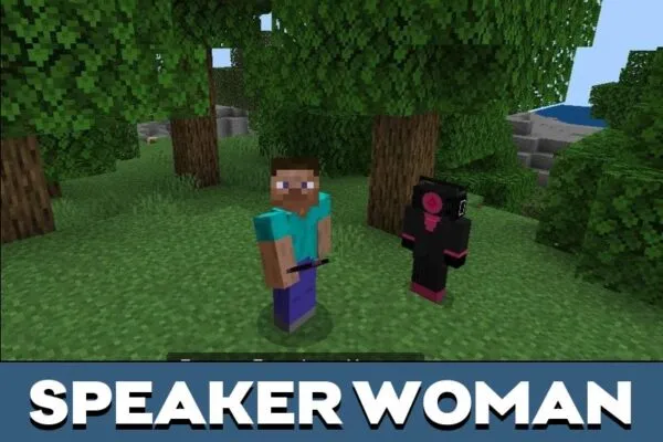 Speaker Woman from Skibidi Toilet Mod for Minecraft PE