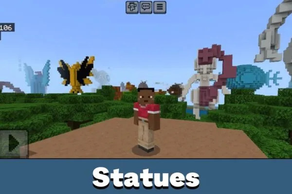 Statues from Pokemon Map for Minecraft PE