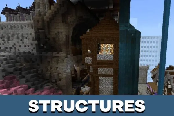 Structures from Only Up Map for Minecraft PE