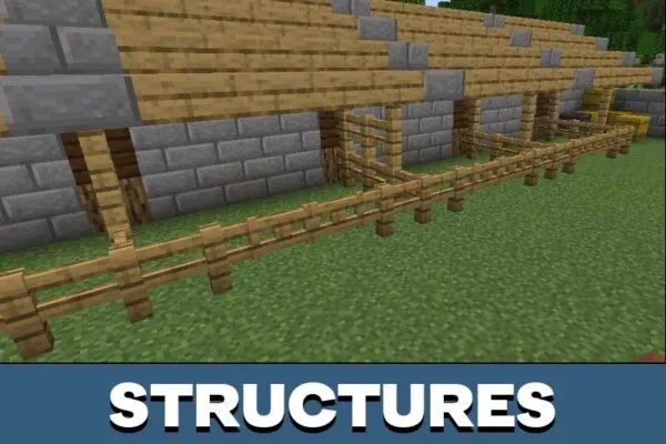 Structures from Starter House Map for Minecraft PE