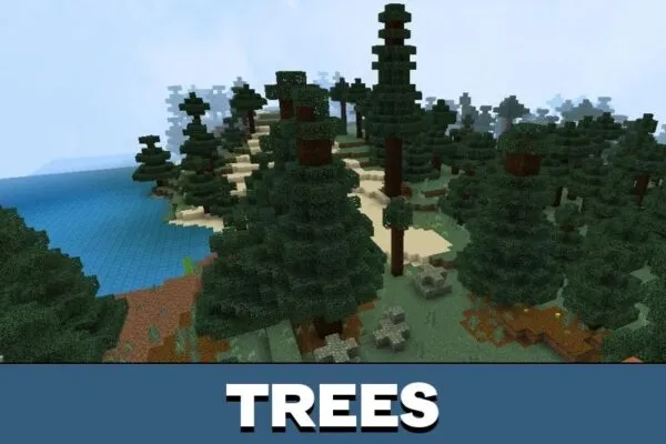 Trees from Fake Shader for Minecraft PE