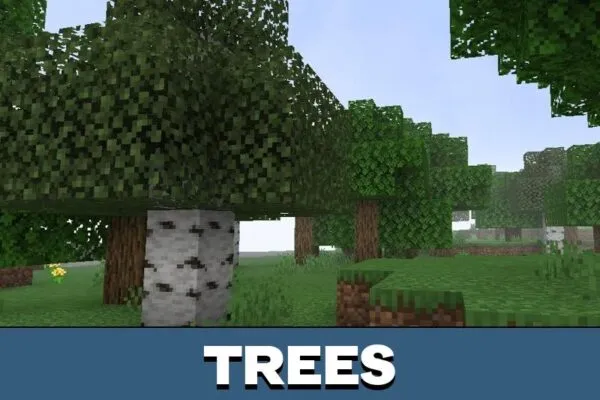 Trees from Nova Shader for Minecraft PE