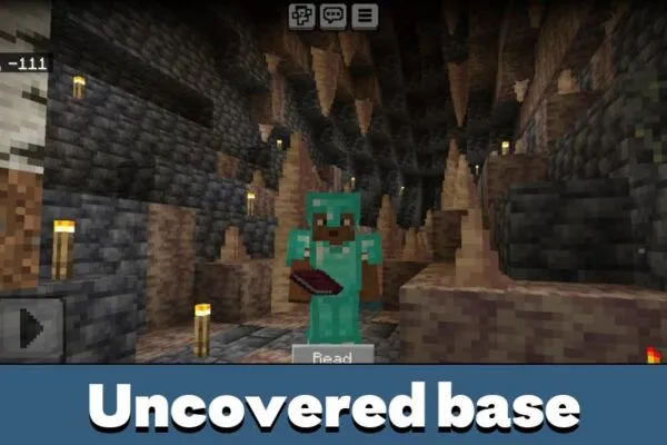 Uncovered Base from Underground Base Map for Minecraft PE