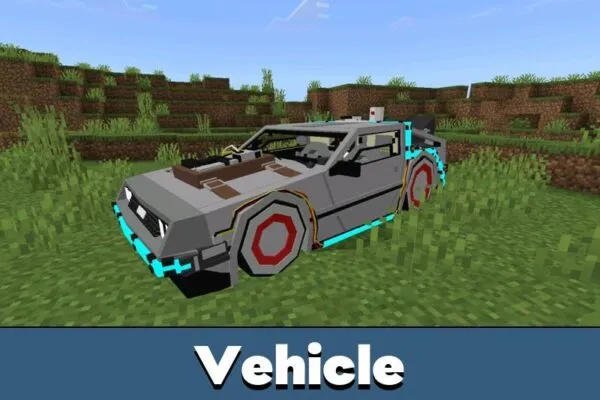 Vehicle from Delorean Mod for Minecraft PE