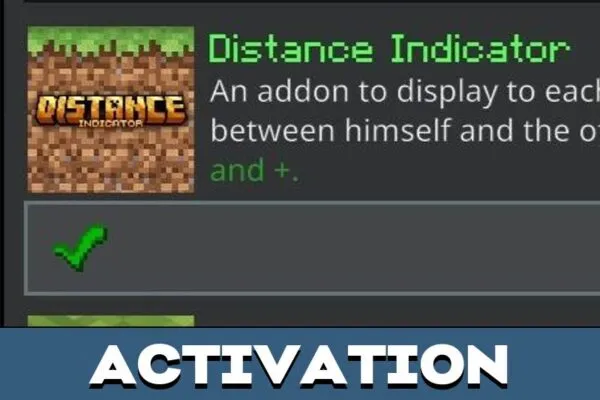 Activation from Distance Indicator Mod for Minecraft PE