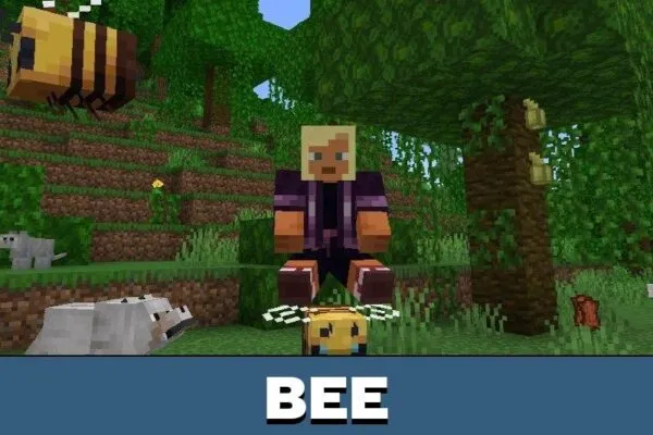 Bee from Ride Mobs Mod for Minecraft PE