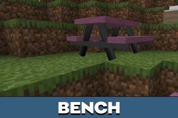 Bench from Remon Furniture Mod for Minecraft PE