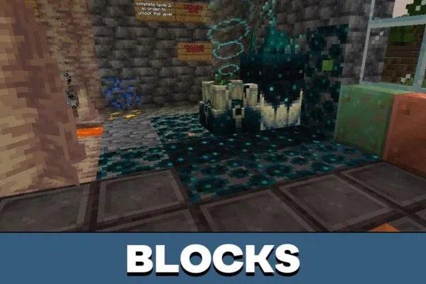 Blocks from Cave Parkour Map for Minecraft PE