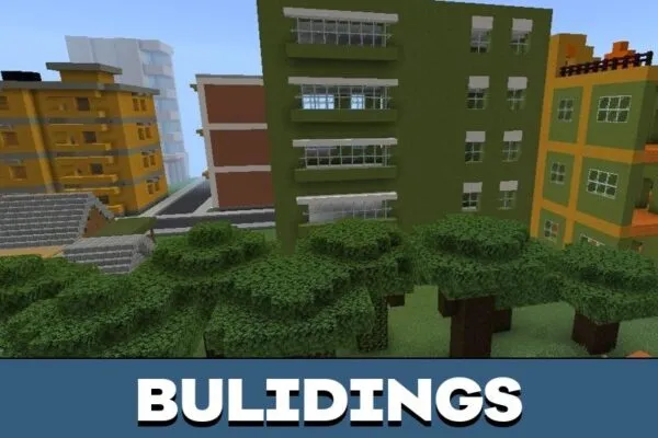 Buildings from Bangladesh Map for Minecraft PE