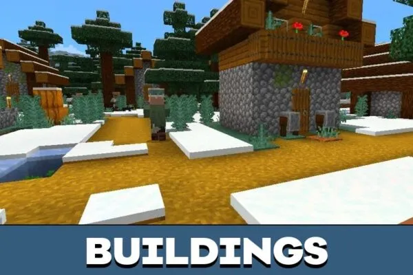 Buildings from Graphic Shader for Minecraft PE