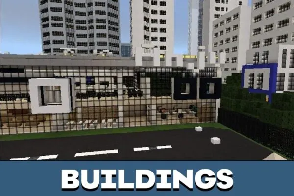 Buildings from Korea Map for Minecraft PE