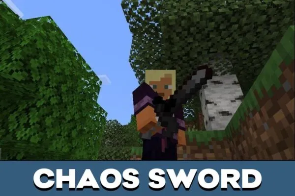 Chaos weapon from Divine Swords Mod for Minecraft PE