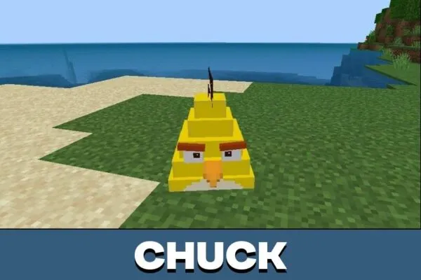 Chuck from Angry Birds mod for Minecraft PE