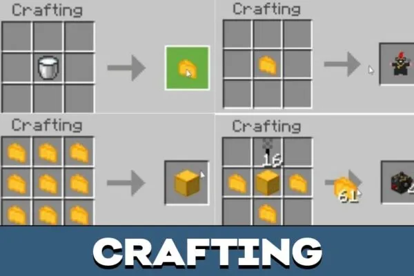 Crafting from Biggie Cheese Mod for Minecraft PE