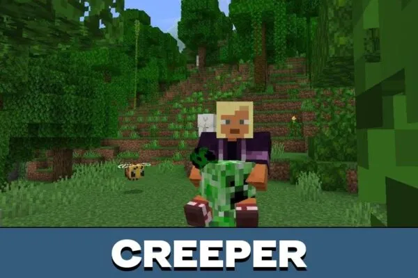 Creeper from Ride Mobs Mod for Minecraft PE