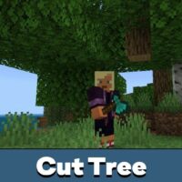 Cut Tree One Click Mod for Minecraft PE