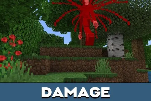 Damage from Slenderman Mod for Minecraft PE